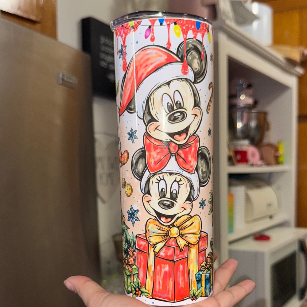 20oz Mickey and Minnie Christmas Tumbler